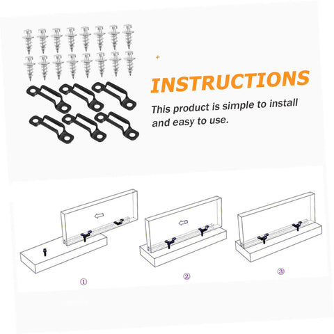 50 Pack Tough As Nails Manganese Steel Furniture Connectors Lock Down Cabinets And Wardrobes With Invisible Hardware assembly guide with hardware and instructions.