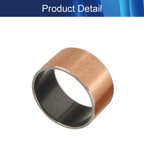 1 Piece Carbon Steel Bronze Sleeve Bearing 25Mm Inner Diameter 28Mm Outer Diameter 15Mm Long Oilless Plain Bushing for Motors, detailed view.