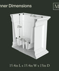 Inner dimensions of No-Fuss Self-Watering 20-Inch Square Planter for Outdoors, showing detailed measurements