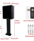 Solid EV Charger Enclosure Heavy Duty Weatherproof Shell For Outdoor Stations secure lock box with combination lock and post dimensions.