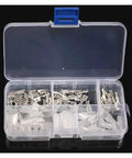 Solid Assortment Kit For 120 Pieces Insulated Male Female Wire Connectors With Crimp Terminals In 2 Point 8 4 Point 8 And 6 Point 3 Millimeter Sizes Perfect Spade Electrical Adapters For Any Hissy Fit Repair Job Right Now in clear storage case