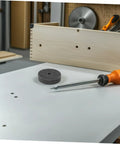 Versatile 6pcs Nylon Buffing Wheel Set With 10mm Hole For Grinding And Polishing Metal Hardware Furniture Auto Parts Stone Marble Tools Ready To Shine on workbench with tools.