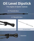 Flexible 21.79 Inch Oil Dipstick For LS Truck Engines Black Housing with markings, easy-grip handle, and scale display