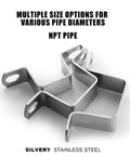 304 Stainless Steel Square Tube Clamps Three Quarter Inch By Three Quarter Inch U Shaped Brackets One Point Six Millimeter Thickened Dual Hole Design Beefy Heavy Duty Metal Pipe Strap For Fence Deck Railing Outdoor Use Pack Of Six