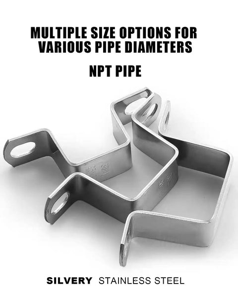 304 Stainless Steel Square Tube Clamps Three Quarter Inch By Three Quarter Inch U Shaped Brackets One Point Six Millimeter Thickened Dual Hole Design Beefy Heavy Duty Metal Pipe Strap For Fence Deck Railing Outdoor Use Pack Of Six
