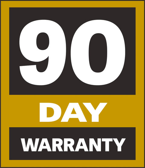 90-day warranty badge for Five Pack Clear Dust Collection Bags For PM1300TX And PM1900TX Canister Dust Collectors