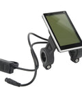 M5 LCD Waterproof Bike Display Panel for Electric Bike and Scooter Conversion with rugged connectors, side view