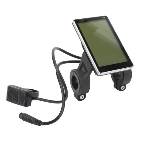 M5 LCD Waterproof Bike Display Panel for Electric Bike and Scooter Conversion with rugged connectors, side view