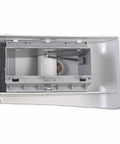 Replacement Dispenser Drawer For Laundry Machines Model 137440406 showing interior compartments for detergent.