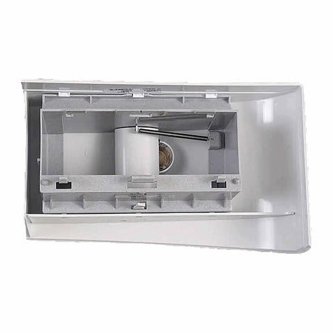 Replacement Dispenser Drawer For Laundry Machines Model 137440406 showing interior compartments for detergent.