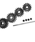 Mod 1 Pinion Gear 5mm Bore 16T 17T 18T 19T 1 8th Scale Beefed Up Steel Pinion For 5mm Shaft RC Cars with hex key and screws