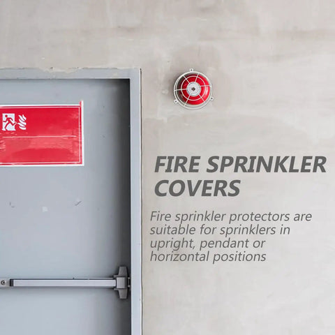 Lockdown Fire Sprinkler Head Guard Cover Badass Heavy Duty Stainless Steel Protector Cage For Warehouse Basement Garage Home Gym 7 X 2.6 Inch Rust Resistant top view of sprinkler head with protection cage