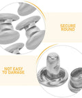 Copper Snap Fastener Kit For Leather Goods 100 Sets Silver Tone Metal Snaps Rivets And Buttons For Shoes Bags Wallets And Garments Multipurpose DIY Craft Upgrade For Leatherworking Projects secure round metal snap fasteners