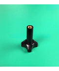 High Quality M8 Short Tightening Nut With Four Leaf Shaped Clamping Bolt Replacement Accessory Soft Serve Ice Cream Maker Heavy Duty on green background.