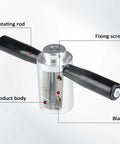 Close-up view of Kickass High Voltage Cable Chamfering Tool and Manual Ring Stripper with forged steel die, showing rotating rod and blade.