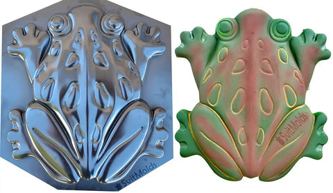 Frog Shaped Concrete Mold For DIY Garden Stepping Stone Pathway Durable ABS Plastic Reusable 14.5 Inch By 13.15 Inch By 1.7 Inch