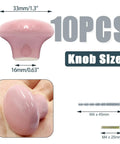 Grab Some Super Chic Pink Ceramic Door Knobs Retro Cabinet Hardware Set With Dresser Pulls Bathroom Vanity Handles No Sweat Install Top Shelf Furniture Makeover Kit 10 Piece Bundle, 33mm pink knob with screws.