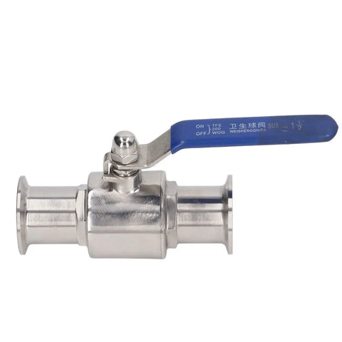 Quick Connect Clamp Ball Valve Featuring Slick Ferrule Design For Hassle Free Plumbing Setup And Rock Solid Fluid Control for 1.5 inch pipe.
