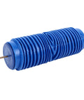 No Sweat 5 Inch Rubber Pattern Paint Roller For Walls Easy Diy Decorating Tool with ribbed blue rubber design for texturing.