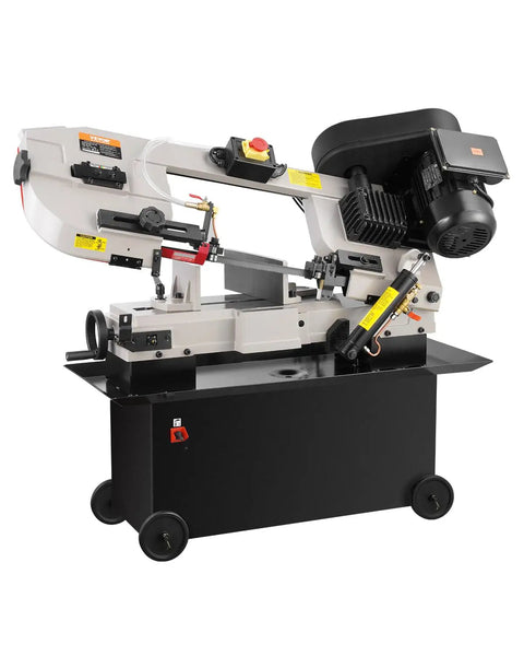 Metal Horizontal Band Saw With 7 By 12 Inch Rectangular Cutting Capacity, Dual 110V To 220V Power, 1.1 kW Motor, 0 To 45 Degree Angle Adjustment