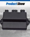Front view of CDI Box Replacement For 450 ATV YFM450 2004 2008 5ND-85540-10-00 Direct Fit Easy Install 3 Plug 18 Pin CDI Module