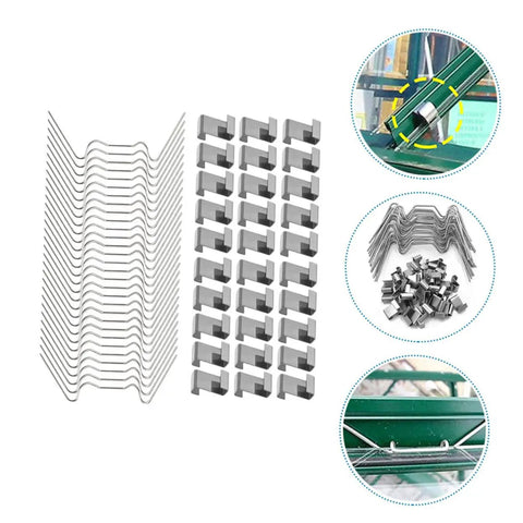 Three Sets Greenhouse Panel Clips Stainless Steel Glazing Clamps W Type And Z Overlap Clips 300 Pieces Heavy Duty Replacement Tool For Glass Panels Weatherproof
