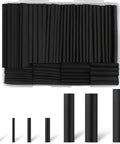 Heat Shrink Tubing Kit 127 Pieces With A Two To One Shrink Ratio Marine Grade Industrial Wire Insulation Black laid out in box
