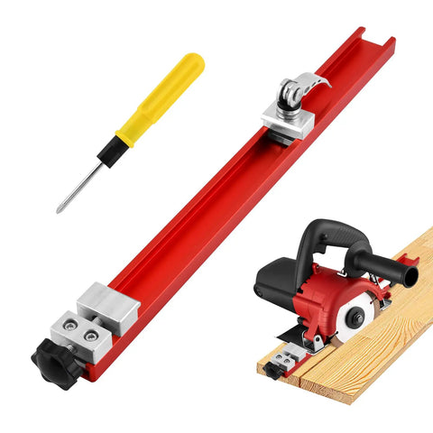 Heavy Duty Aluminum Circular Saw Guide Rail For 12-Inch Saws Precision Adjustable Base Guide With Double Locking System and clamp
