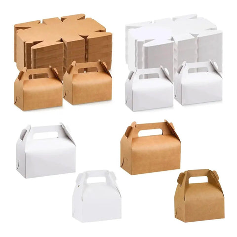 30 Pcs Kraft Gift Boxes With Soft Lining And Protective Outer Shell For Jewelry Packaging Wedding Decor Party Favors And Small Business Supplies, white and brown boxes