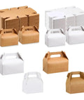 30 Pack Kraft Paper Gift Boxes Set Thick Cardboard Food Safe Flat Folded for Easy Storage Perfect for Packaging Weddings Parties