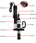 Heavy Duty Electric Pipe Bevellers With Internal Expanding Chuck For 2.56 To 6.26 Inch Tubing 1500W showing labeled components and features.