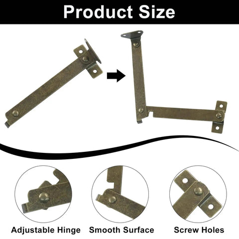 Heavy Duty Lid Support Hinges 180 Degree Rotatable With Screws For Doors Windows And Storage Boxes Built Tough For Chests Cabinets