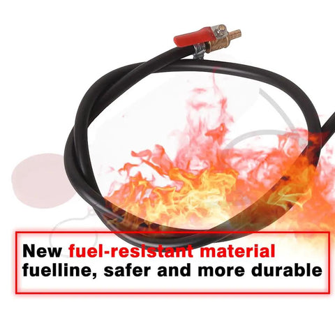 Universal Motorcycle Gas Tank Repair Kit 2L Auxiliary Fuel Tank With Hose and Cut Off Valve in fire-resistant material