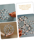 C60 Molecule Model Kit For Classroom Learning And Teaching Aid Hands On Chemistry Set displayed in hands.