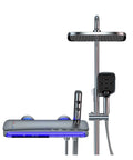 RIBEUJIZS Led Digital Bathroom Shower System Faucet, Wall Mounted Waterfall Bathroom Faucets, Rain Shower Head Piano Digital Shower Set, 0569-hot Cold-grey-G1/2, features a stylish design with digital controls.