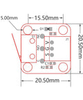 Diagram showing dimensions of Three Pack 3D Printer Limit Switch Endstop Module With 39 Inch Cable For RAMPS RepRap Tevo Tornado And Creality CR 10.