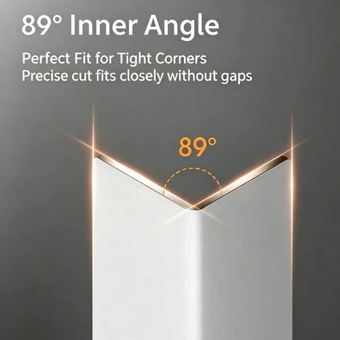 89 degree Heavy Duty Aluminum Corner Guard with Smooth Rounded Edge, Ultra Strong Adhesive Wall Protector