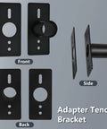 Slip Fitter Adapter For 2 3 Eighths Inch Light Fixtures Mounting Bracket Outdoor Flood Light Rainproof Weatherproof Adapter For Parking Lot Lights 10 Pack Durable Easy Install Weather Resistant, front and side view of brackets.