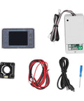 Wireless Battery Monitor With Smart Hall Sensor Tech And Dead Simple Install Featuring A Snappy 2.4 Inch Color LCD Screen For Rock Solid Power Tracking Up To 500 Volts, showing components including connectors.