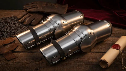Medieval Arm Armor Guard For Cosplay And Home Decor 18 Gauge Mild Steel Cavalry Arm Guards Right And Left Pair
