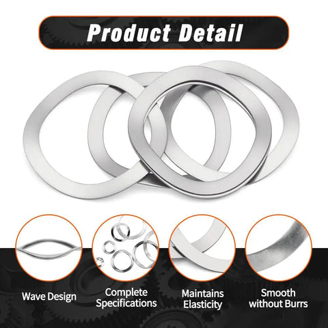 Badass Rock Solid 240 Piece Wave Washer Assortment Kit Using M3 To M25 Metric Sizes Made From Top Shelf 304 Stainless Steel wavy design
