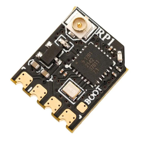 Close-up of 2.4GHz ELRS RP1 FPV Receiver Nano With 65mm UFL T Antenna For TX16S TX12 Zorro Transmitters ExpressLRS Open Source RC