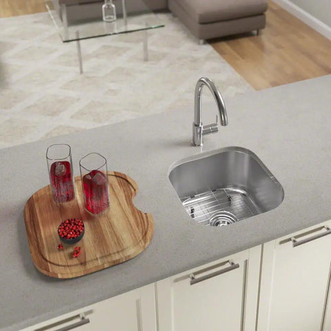 Undermount Stainless Steel Kitchen Sink Single Bowl 16 Gauge With Wet Bar Style Brushed Satin Finish 304 Grade Built To Last