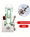 3.8 Inch Electric Mini Bench Drill Press With Cast Iron Base For Woodworking Jewelry DIY Metal Drilling Tool Stepless Variable Speed 400 To 4500 RPM And Wide Jaw Capacity Clamping Range high-power motor and drive belt.