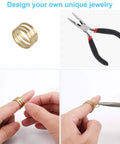 All In One Jewelry Repair Kit With 1200 Jump Rings And Lobster Clasps, Pliers, Tweezers, Opener, Silver And Gold Open Jump Rings in use