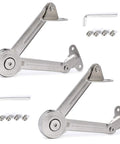 Lid Support Hinge Satin Nickel Folding Stay With Soft Close For Toy Box Drawer Window Wardrobe Or Cabinet Doors Adjustable To 35 Lb Includes Allen Key Normal Style 1 Pair