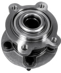 Front view of rear wheel bearing and hub assembly with 5 lug and ABS for AWD fits 2013 2019 Ford Escape and 2015 2019 Lincoln MKC.