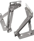 2 Pieces 80 Degree Foldable Lifting Brackets Black Spring Hinges For Sofa Lifts And Furniture Storage Hinge Support Left And Right Sides Built To Last Heavy Duty Stainless Steel No Rust Invisible Design