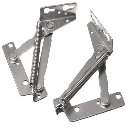2 Pieces 80 Degree Foldable Lifting Brackets Black Spring Hinges For Sofa Lifts And Furniture Storage Hinge Support Left And Right Sides Built To Last Heavy Duty Stainless Steel No Rust Invisible Design