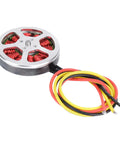 Beefed Up 5010 360KV Brushless Motor For Drones And RC Cars with hollow cover and colorful wires, ideal for heavy load and cooling efficiency.